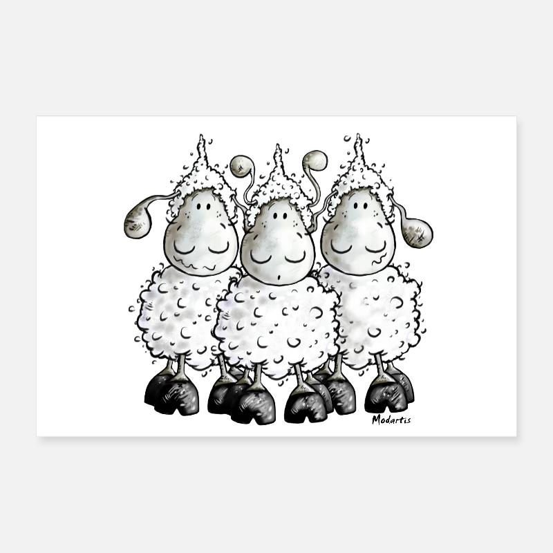 "Mc Wool" - sheep - mouton- moutons Poster 30 x 20 cm