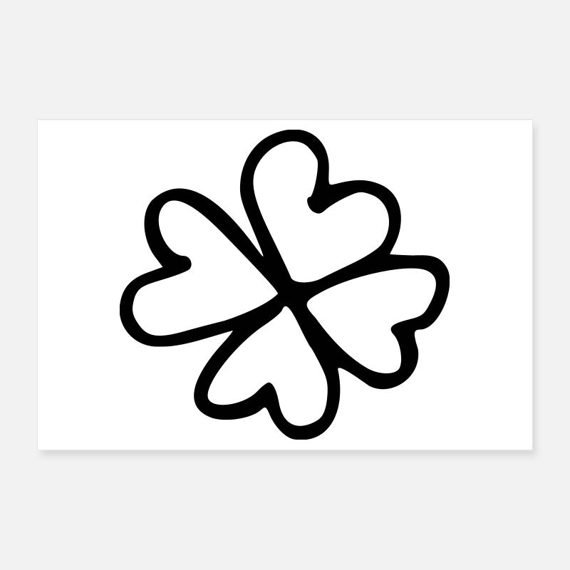 Kleeblatt Poster 30x20 cm