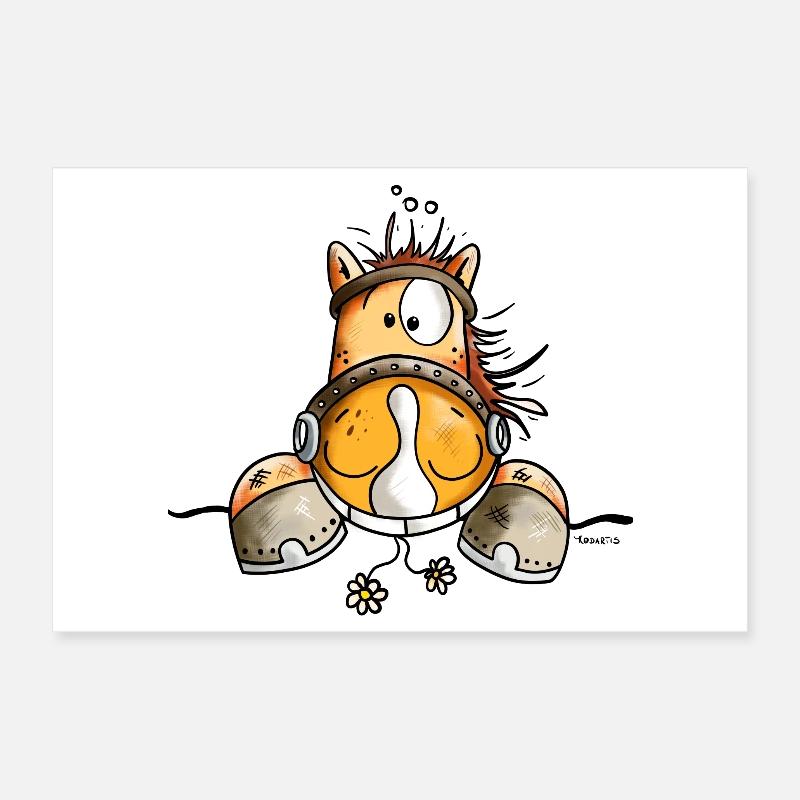 Nosey Horse Poster 12" x 8" (30x20 cm)