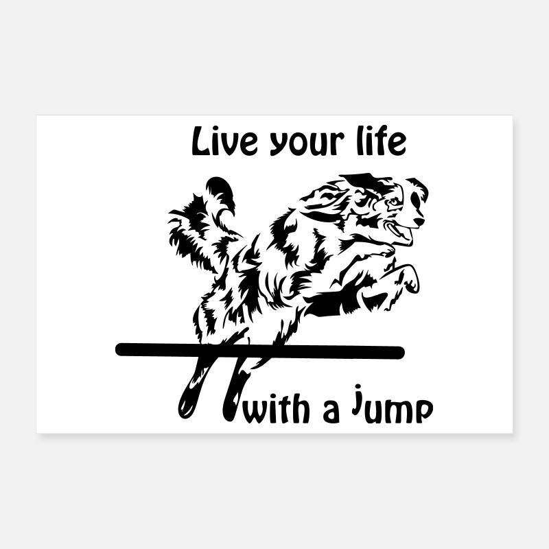 Agility Australian Shepherd Aussie Poster 30 x 20 cm