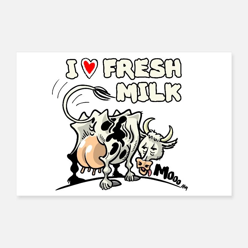 vache à lait Poster 30 x 20 cm