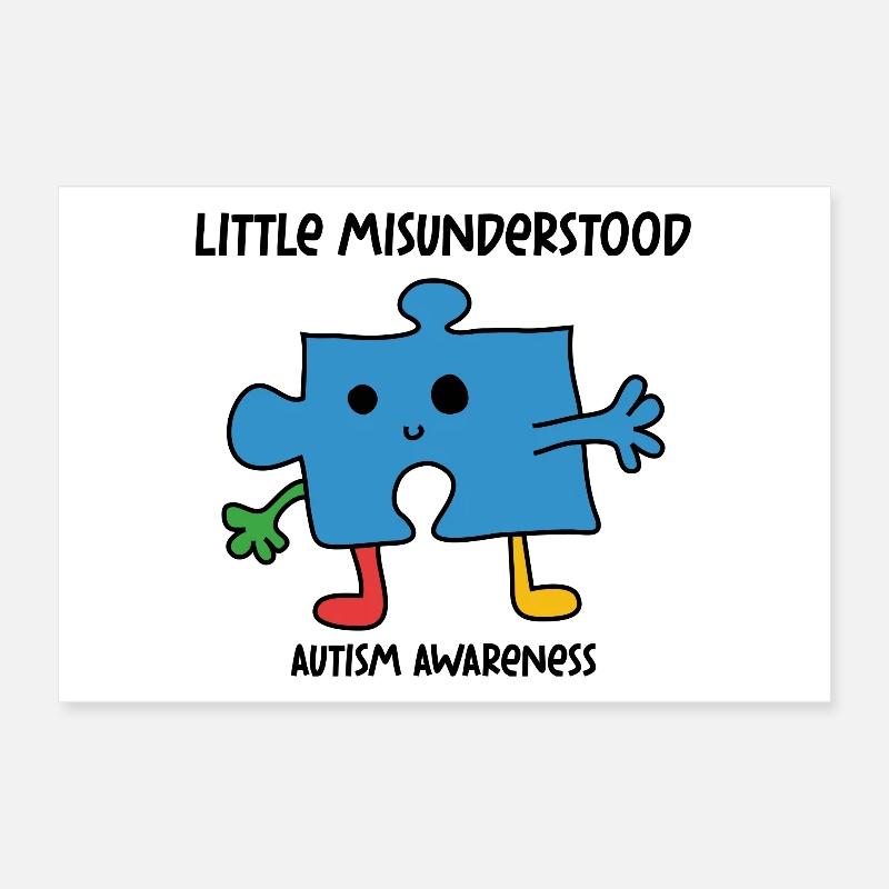 Autism: Little Misunderstood Poster 12" x 8" (30x20 cm)