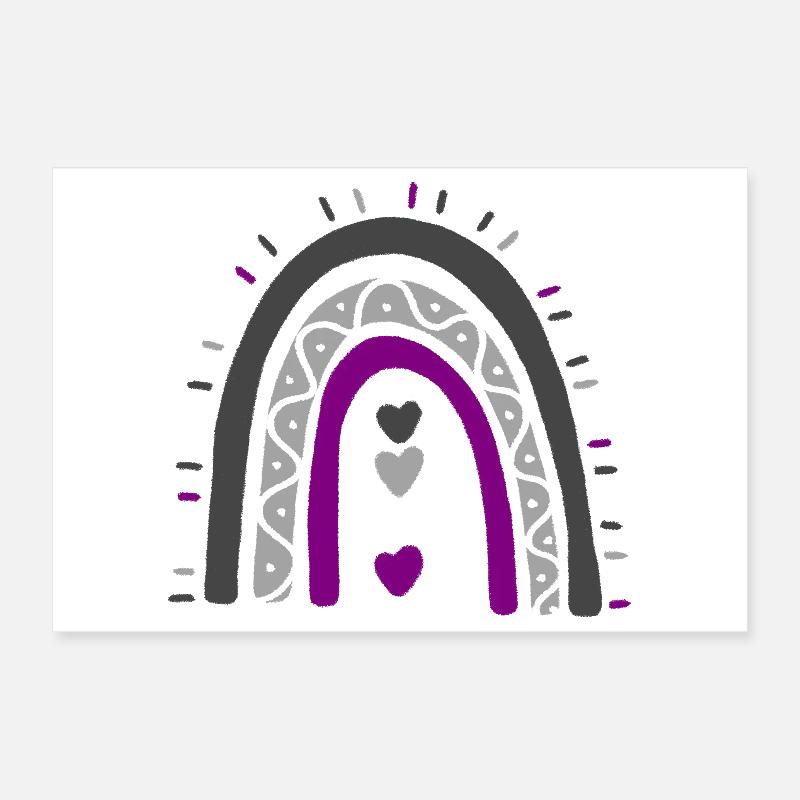 Asexuelle Boho Regenbogen Ace Pride Poster 30x20 cm