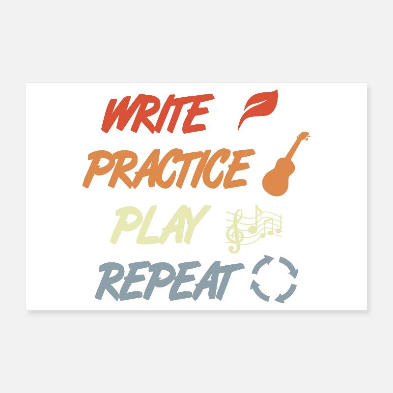 Motivation ukulélé Poster 30 x 20 cm