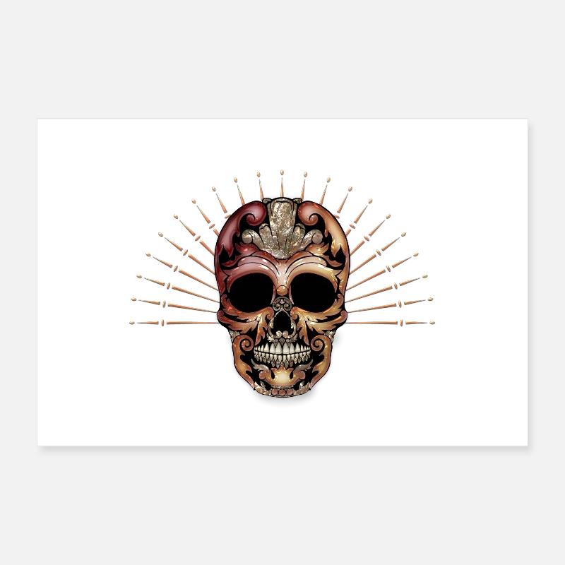 Elegant decorative skull Poster 12" x 8" (30x20 cm)