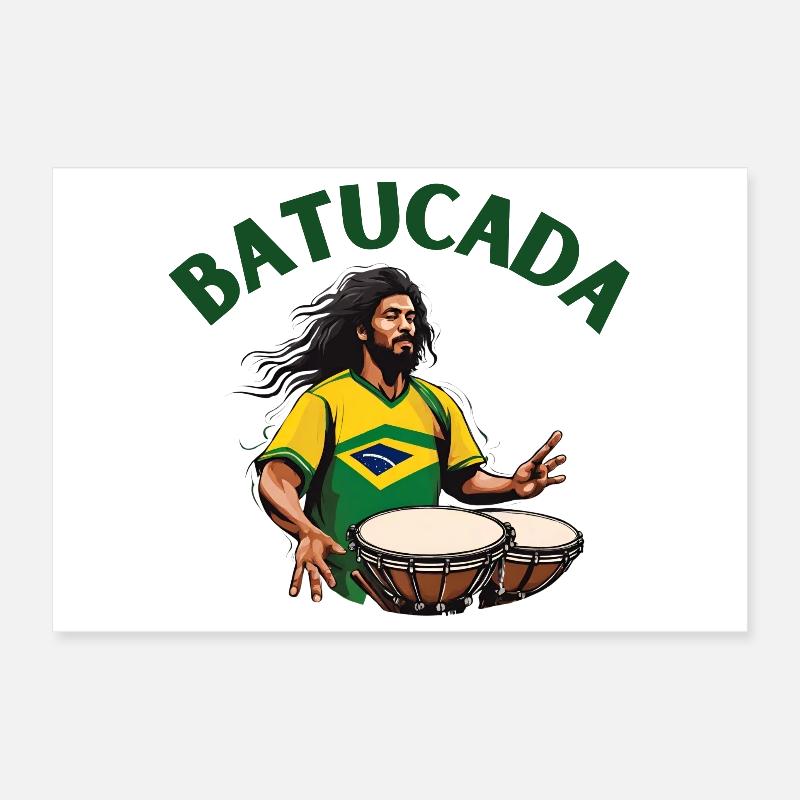 Batucada, joueur de batucada, percussion Poster 30 x 20 cm