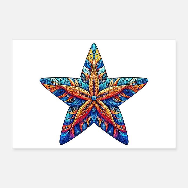 Starfish Poster 12" x 8" (30x20 cm)