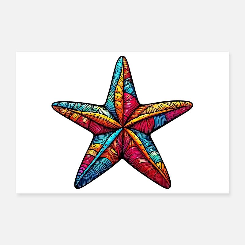 Starfish Poster 12" x 8" (30x20 cm)