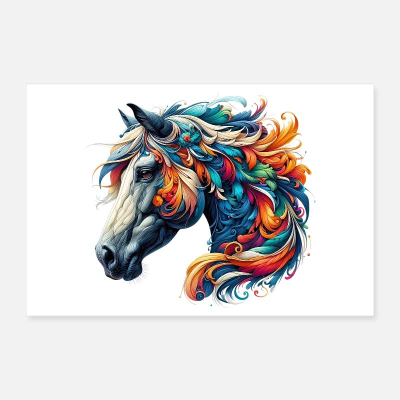 Cheval Poster 30 x 20 cm