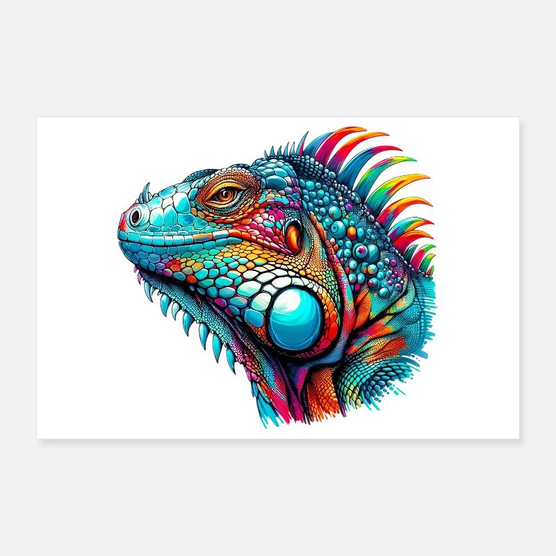 Iguana Poster 12" x 8" (30x20 cm)