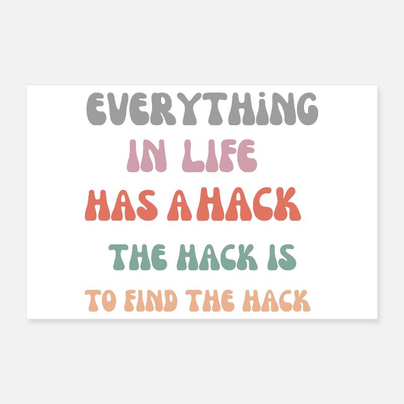 Lifehack Poster 30x20 cm