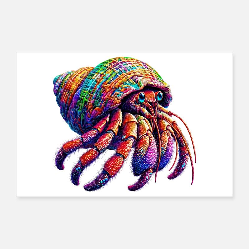 Hermit crab Poster 12" x 8" (30x20 cm)