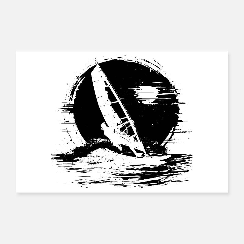 Windsurfing Fan Poster 12" x 8" (30x20 cm)
