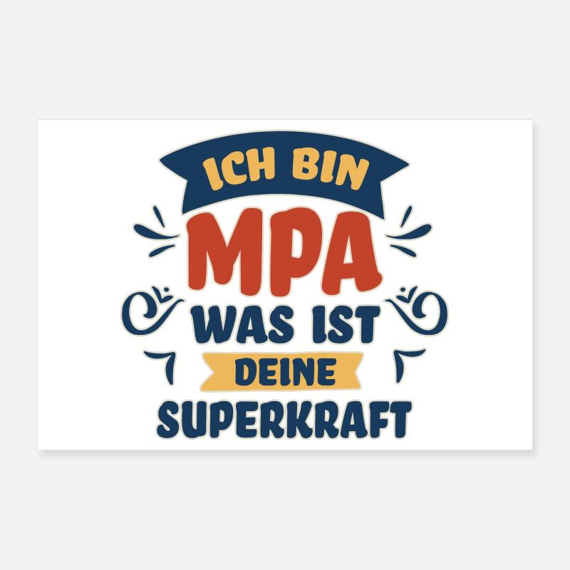 I am MPA Poster 12" x 8" (30x20 cm)