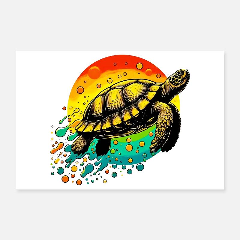 Turtle Poster 12" x 8" (30x20 cm)