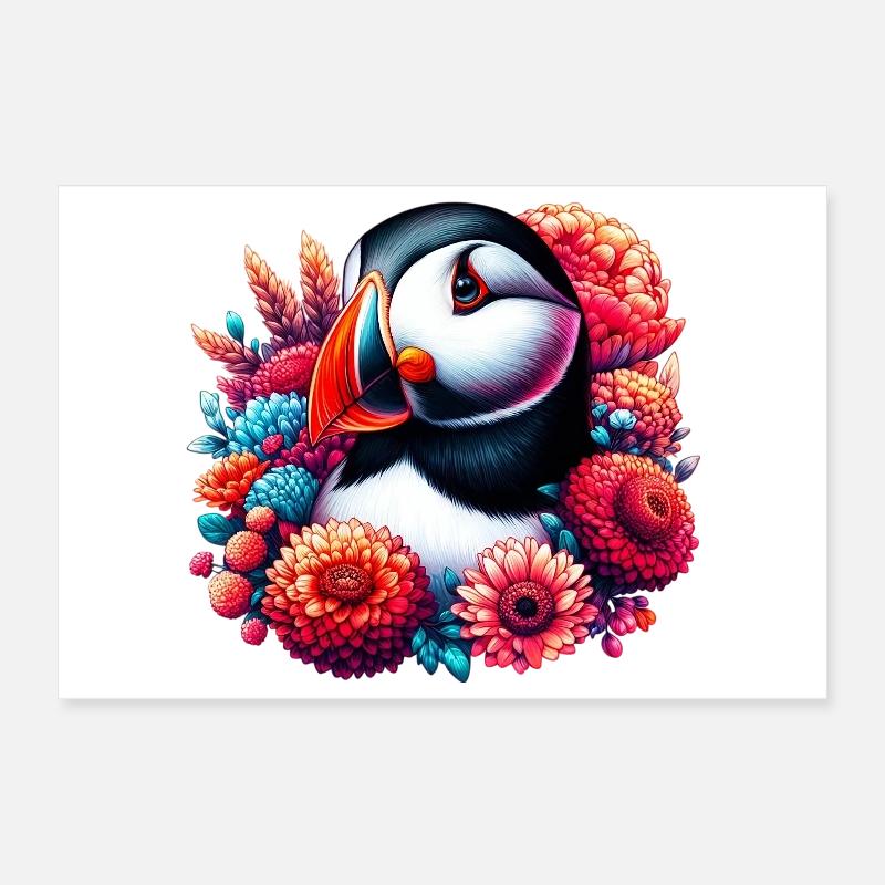 Puffin Poster 12" x 8" (30x20 cm)