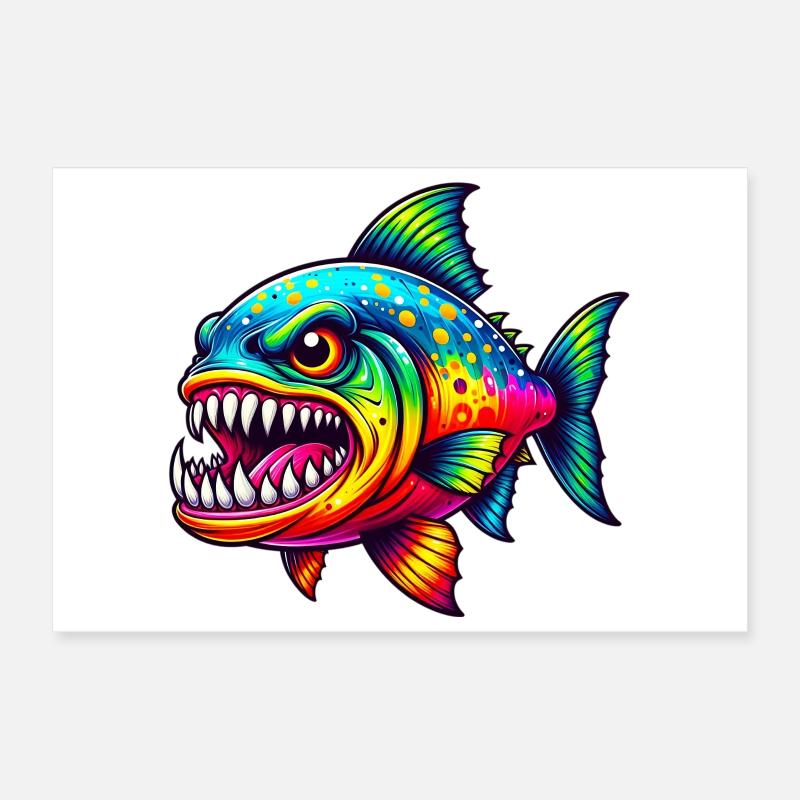 Piranha Poster 30 x 20 cm