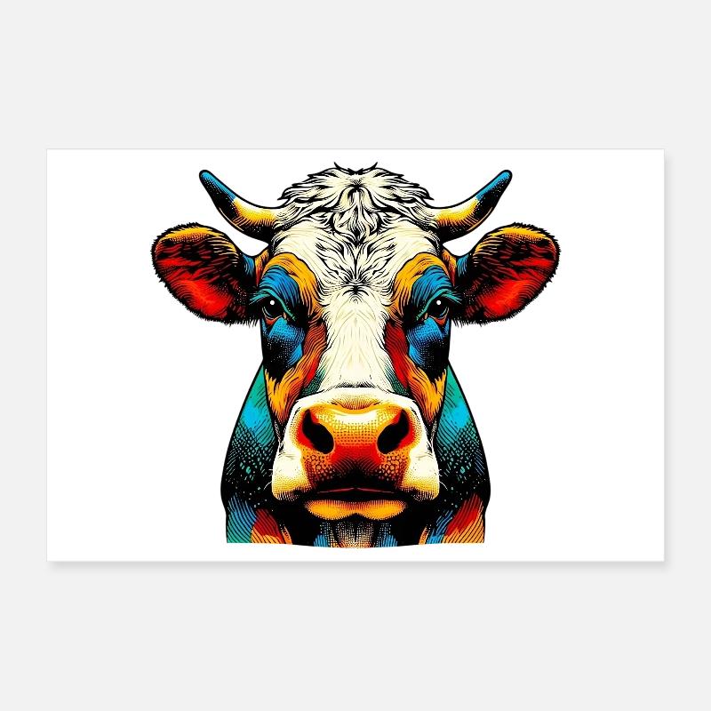 Vache Poster 30 x 20 cm