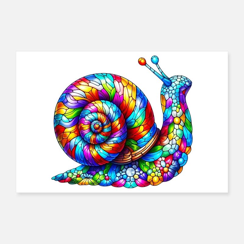 Snail Poster 12" x 8" (30x20 cm)
