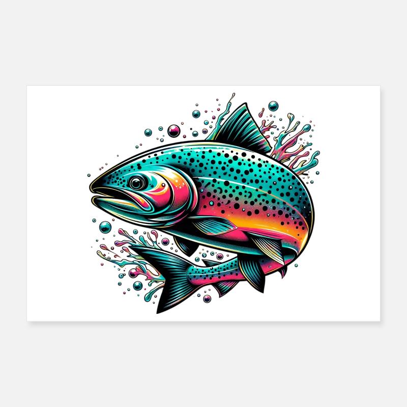 Saumon Poster 30 x 20 cm