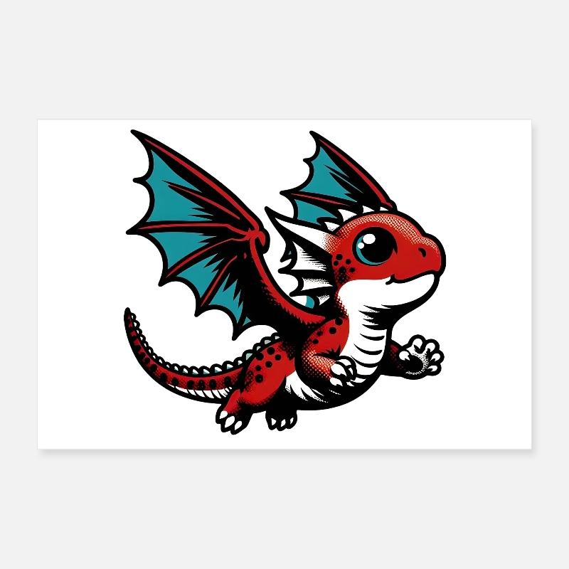 Dragon Poster 30 x 20 cm