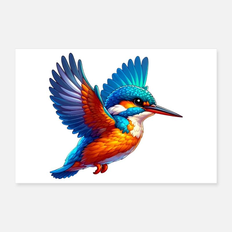 Eisvogel Poster 30x20 cm
