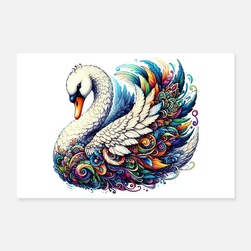 Schwan Poster 30x20 cm