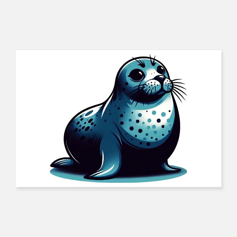 Seal Poster 12" x 8" (30x20 cm)