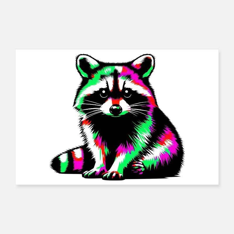 Waschbär Poster 30x20 cm