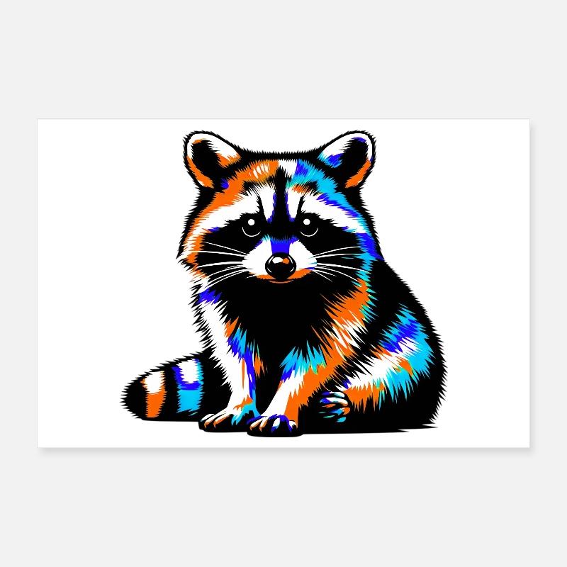 Waschbär Poster 30x20 cm