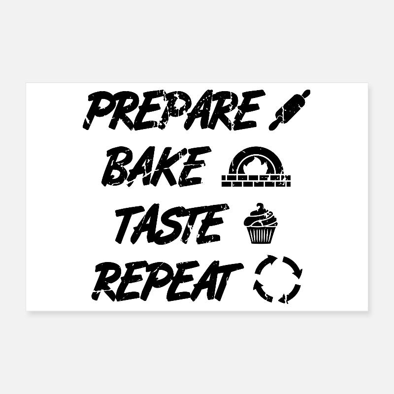 Funny Baking Quote Poster 12" x 8" (30x20 cm)