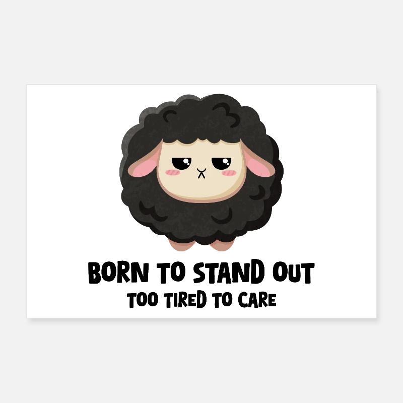 Black Sheep Funny Poster 12" x 8" (30x20 cm)