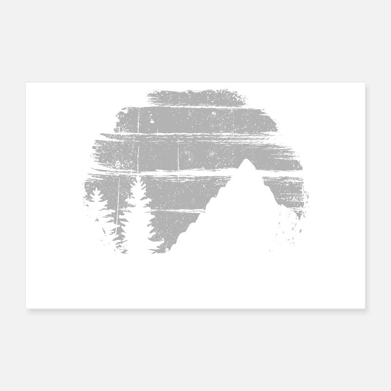Arête alpine monochrome Poster 30 x 20 cm