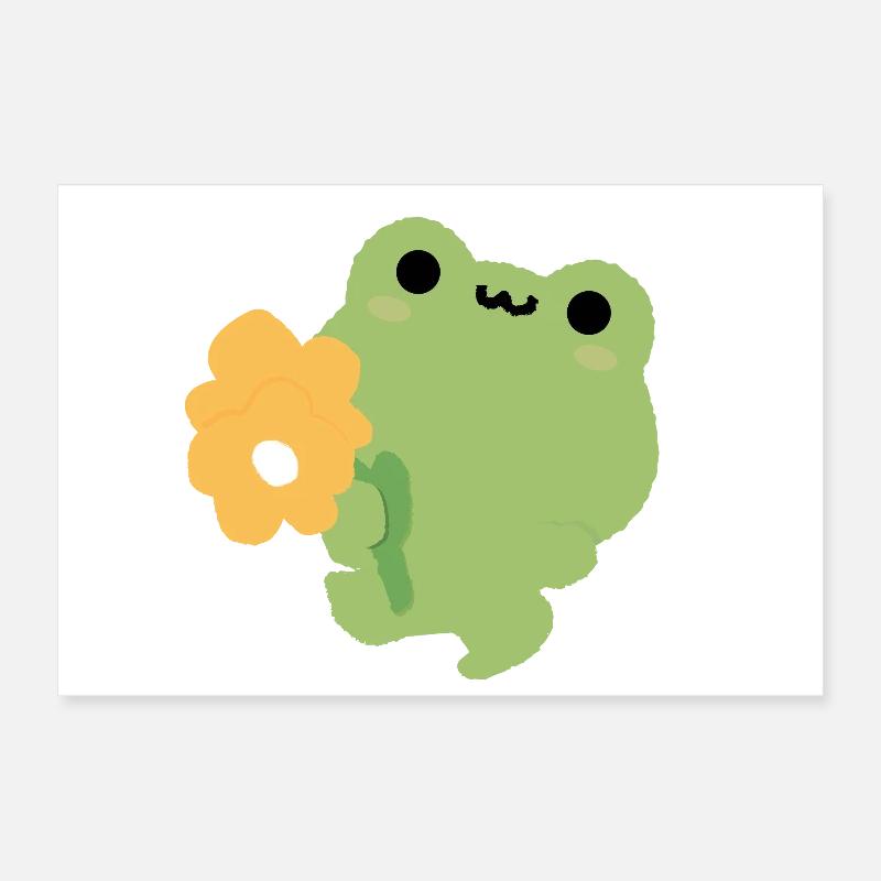 Romantic frog Poster 12" x 8" (30x20 cm)