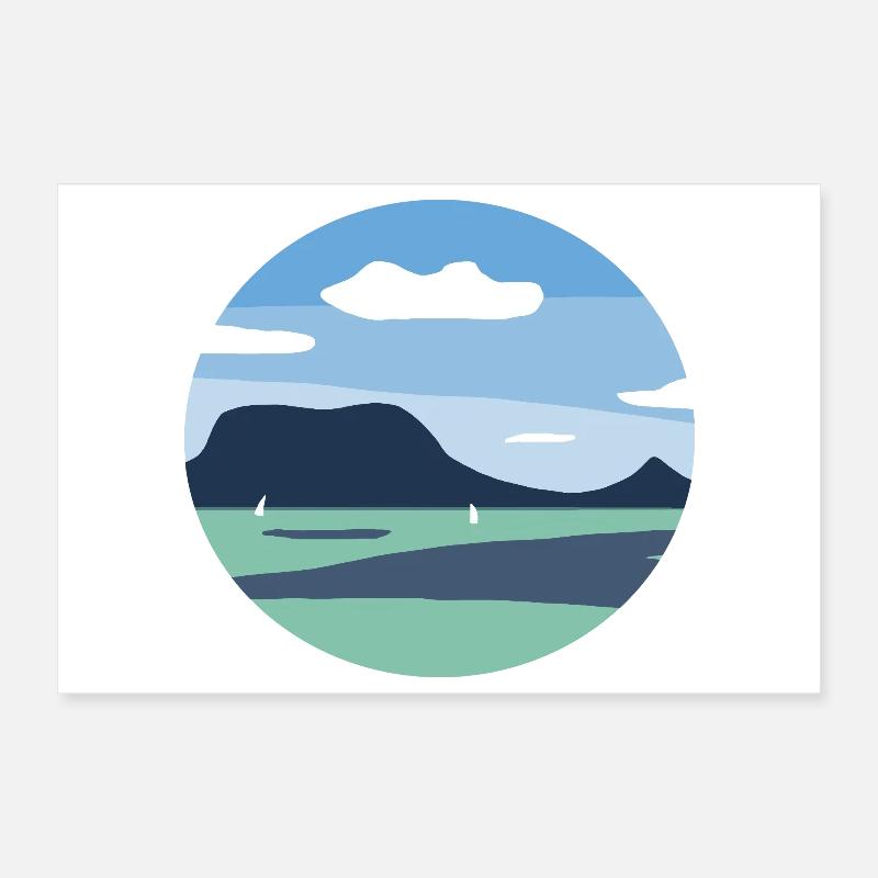 Art numérique du Balaton Poster 30 x 20 cm