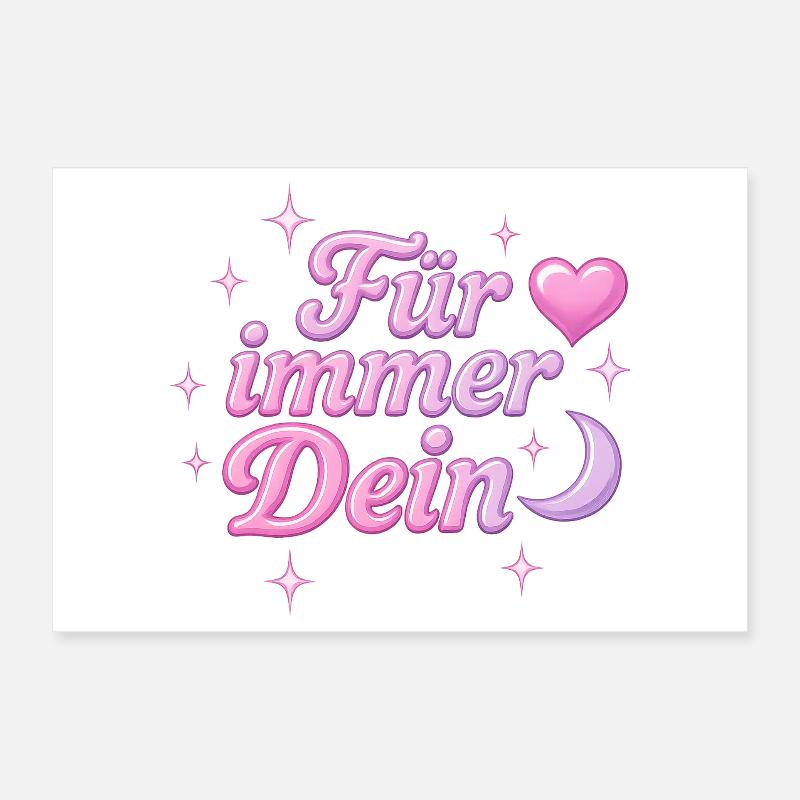 für immer dein / y2k design Poster 30x20 cm