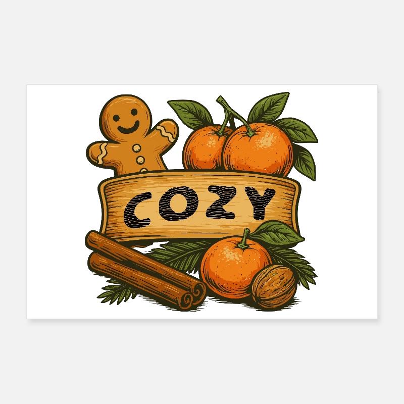 Design d’hiver confortable Poster 30 x 20 cm