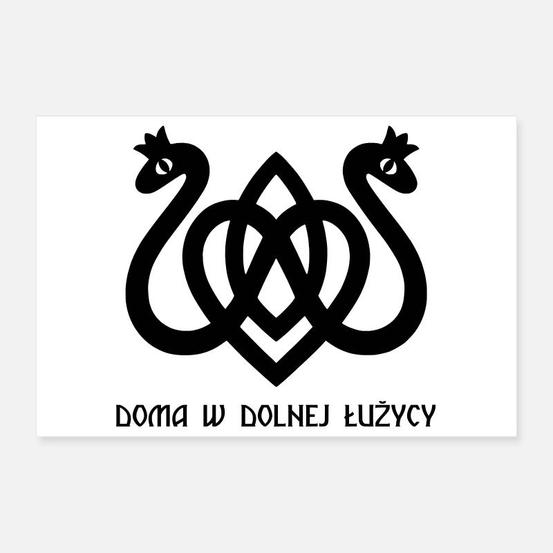Coeur de serpent noir Poster 30 x 20 cm