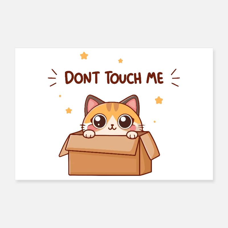 Kitten in a Box: Do not touch Poster 12" x 8" (30x20 cm)