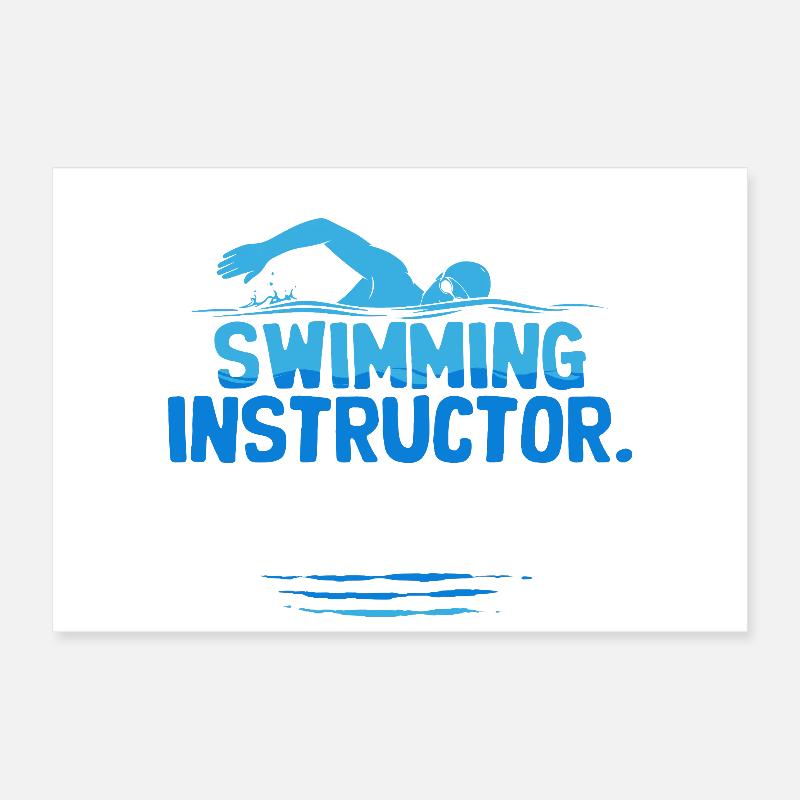 Schwimmlehrer Best Swimming Instructor Ever Poster 30x20 cm
