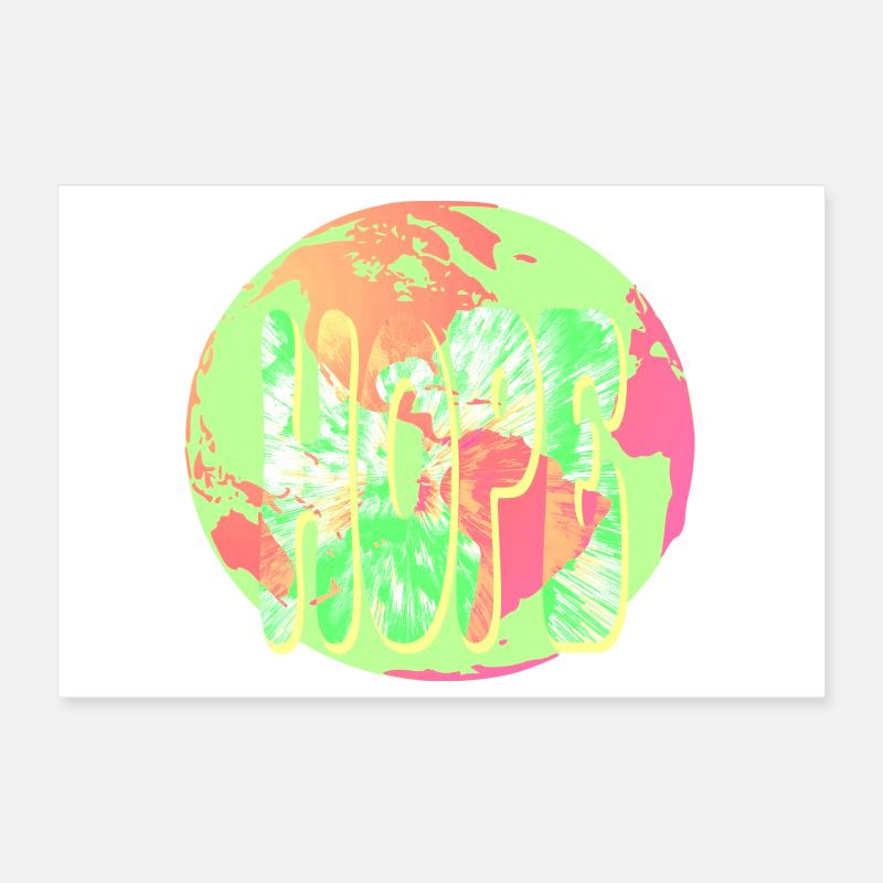 Circulaire Hope Neon Tie-Dye Poster 30 x 20 cm