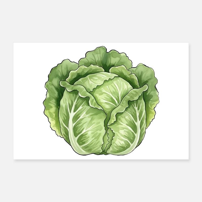 Art de feuilles de laitue Poster 30 x 20 cm