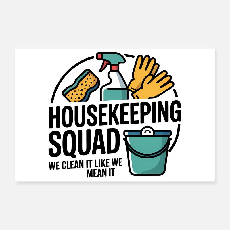 Conception de nettoyage amusante Poster 30 x 20 cm