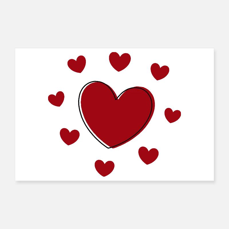 Cadeau rouge de la Saint-Valentin Poster 30 x 20 cm