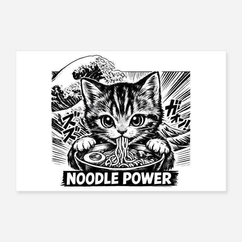 Ramen pour chat Poster 30 x 20 cm