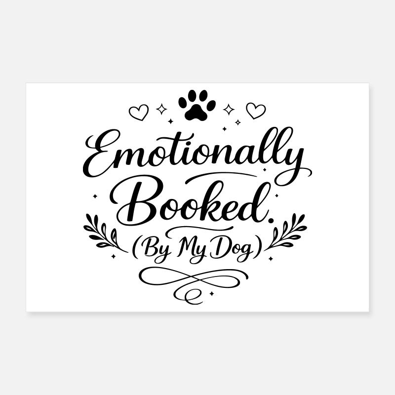 Emotionally booked - Poster 12" x 8" (30x20 cm) - white