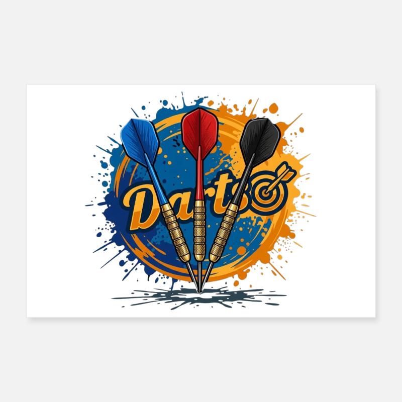 Explosion de couleurs de Dartsplash Poster 30 x 20 cm