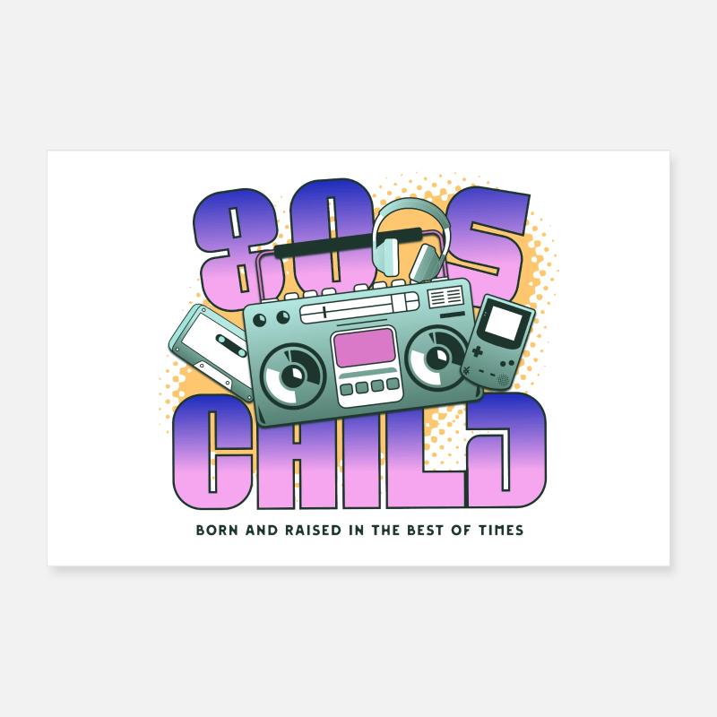 80s Child Poster 30x20 cm