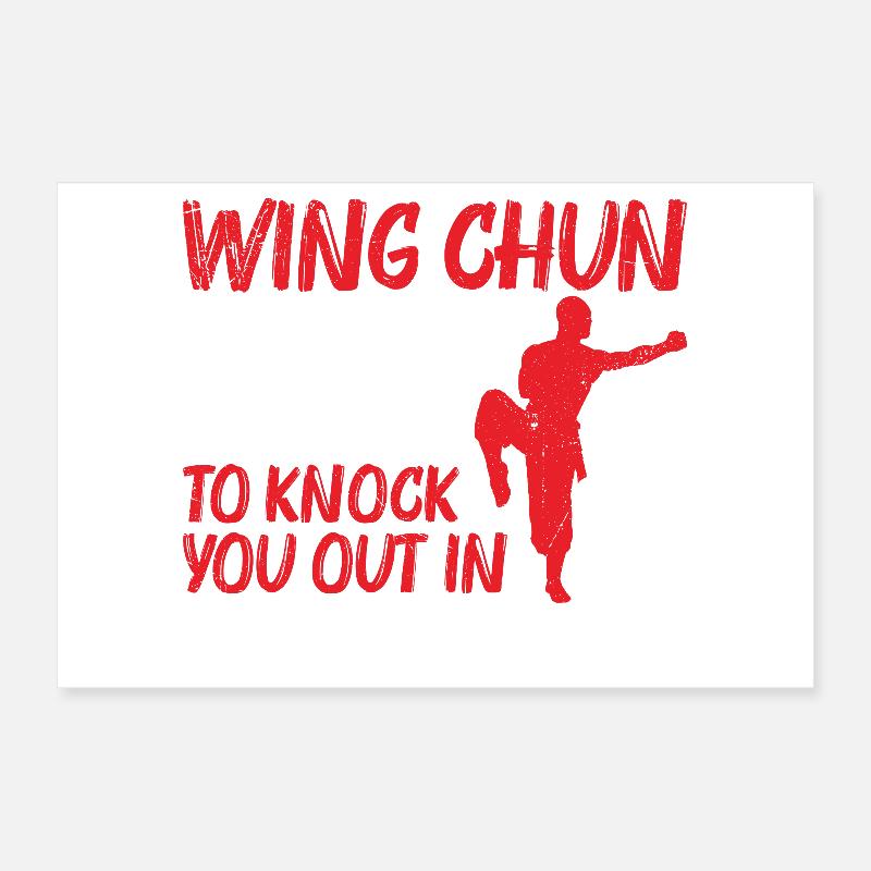  Wing Chun Instructor Kung Fu Training Martial Poster 12" x 8" (30x20 cm)