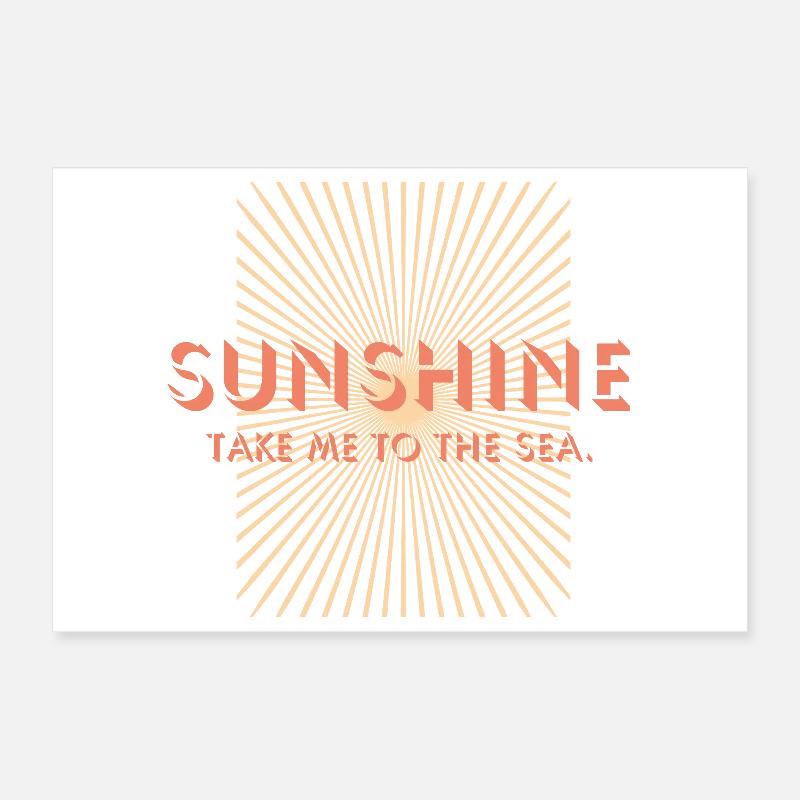 Rayon de soleil, emmène-moi à la plage Poster 30 x 20 cm